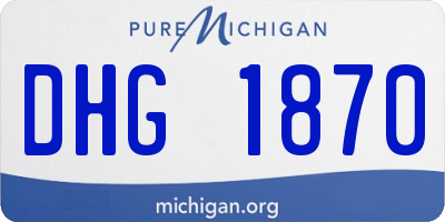 MI license plate DHG1870