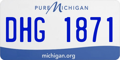 MI license plate DHG1871
