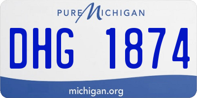 MI license plate DHG1874