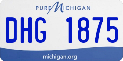 MI license plate DHG1875