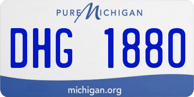 MI license plate DHG1880