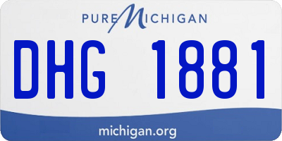 MI license plate DHG1881