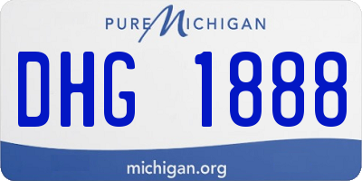 MI license plate DHG1888
