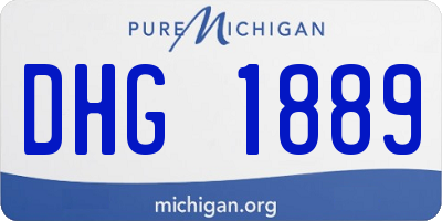 MI license plate DHG1889