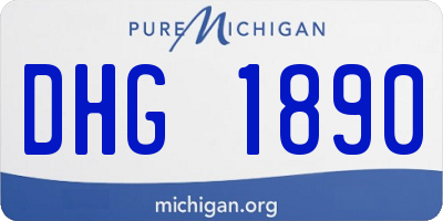 MI license plate DHG1890