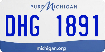 MI license plate DHG1891
