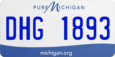 MI license plate DHG1893