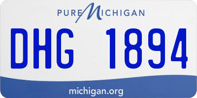 MI license plate DHG1894