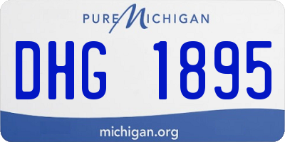 MI license plate DHG1895