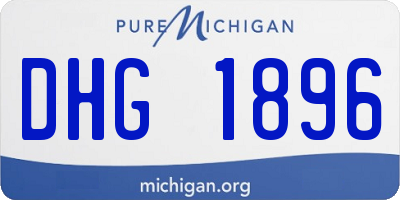 MI license plate DHG1896