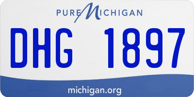 MI license plate DHG1897