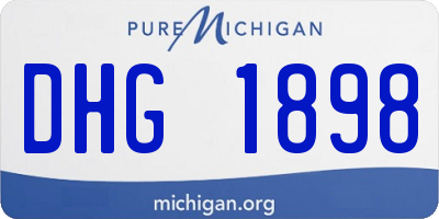 MI license plate DHG1898