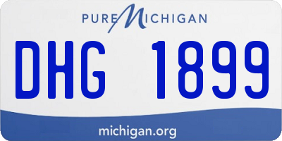 MI license plate DHG1899
