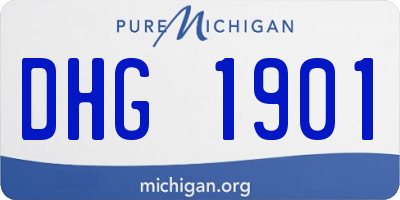 MI license plate DHG1901