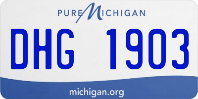 MI license plate DHG1903