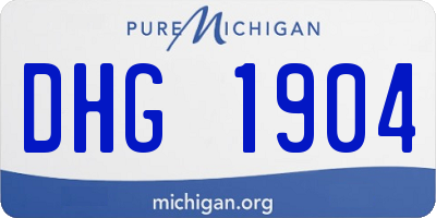 MI license plate DHG1904