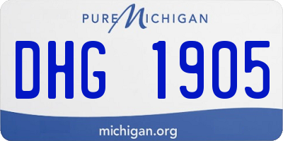 MI license plate DHG1905