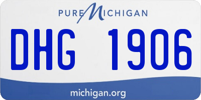 MI license plate DHG1906