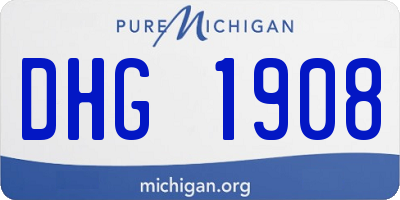 MI license plate DHG1908
