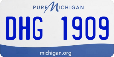 MI license plate DHG1909