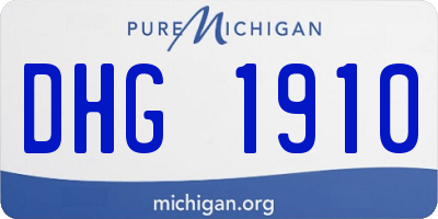 MI license plate DHG1910