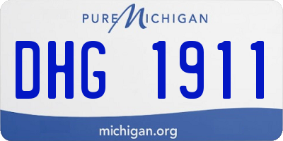 MI license plate DHG1911