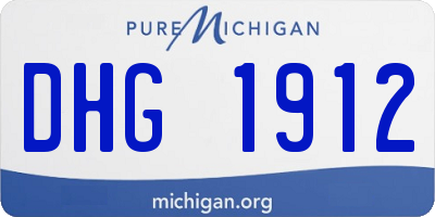 MI license plate DHG1912