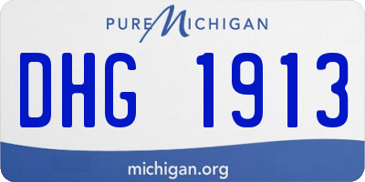 MI license plate DHG1913