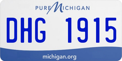 MI license plate DHG1915