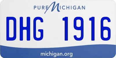 MI license plate DHG1916