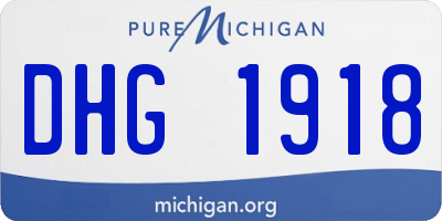 MI license plate DHG1918