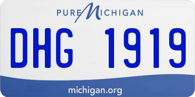 MI license plate DHG1919