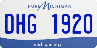 MI license plate DHG1920