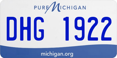 MI license plate DHG1922