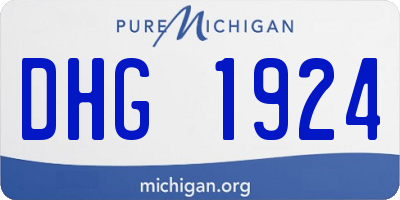 MI license plate DHG1924