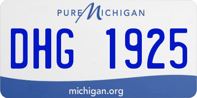 MI license plate DHG1925