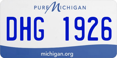 MI license plate DHG1926