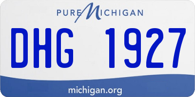 MI license plate DHG1927