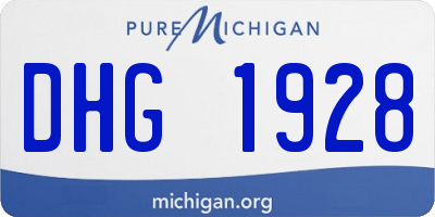 MI license plate DHG1928