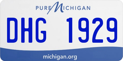 MI license plate DHG1929