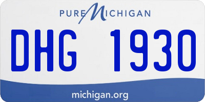 MI license plate DHG1930