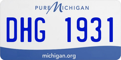 MI license plate DHG1931