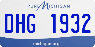 MI license plate DHG1932
