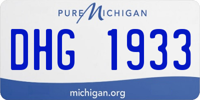MI license plate DHG1933