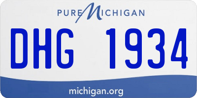 MI license plate DHG1934