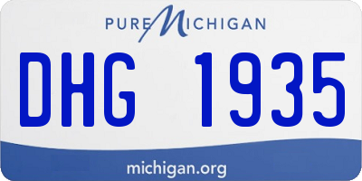 MI license plate DHG1935