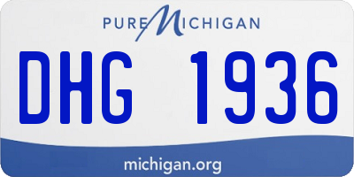 MI license plate DHG1936