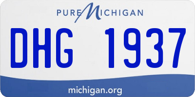 MI license plate DHG1937