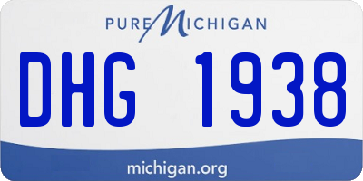 MI license plate DHG1938