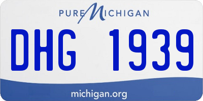 MI license plate DHG1939